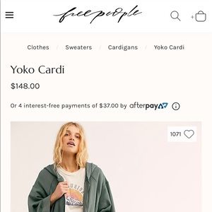 Free people yoko cardigan